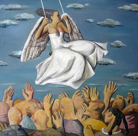 天使100×100cm