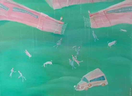 《湘春夜月》布面油画150x110 cm2008
