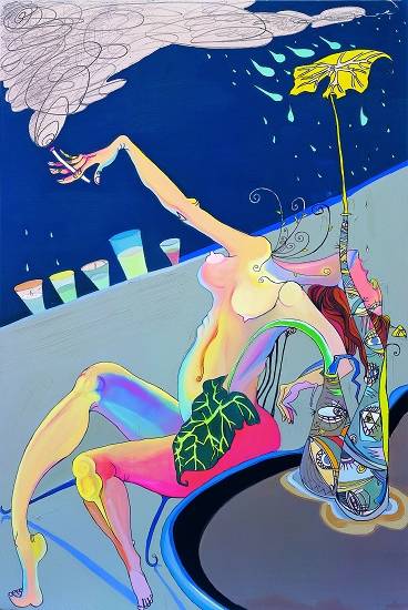 被窥视中的滋养 180-120cm 布面油画