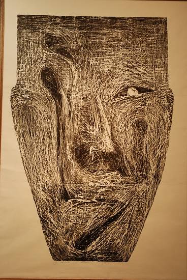 面膜系列之四，画芯尺寸180x120cm_2007年创作