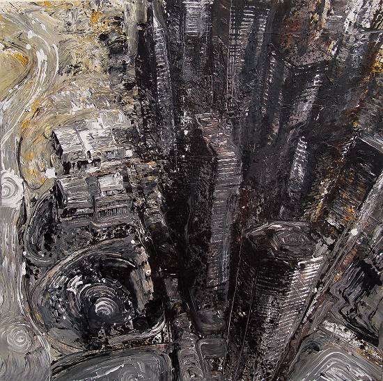 (大时代风景79) 120x120CM 布面丙稀2007年