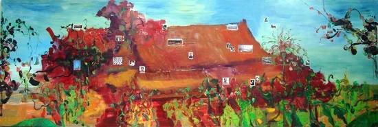 沸腾中国 180x540cm 2006年