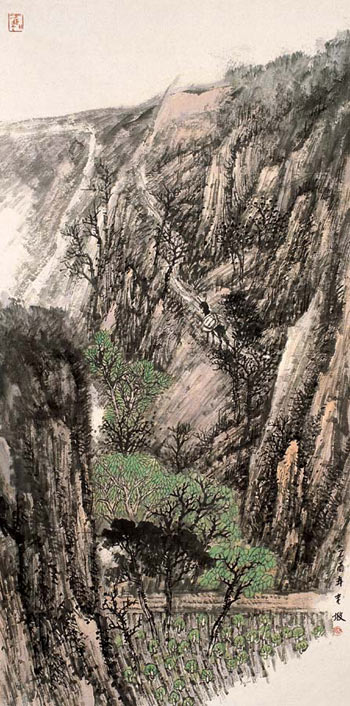 山村 立轴