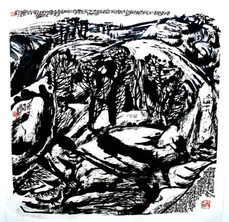 焦墨－“龙山野趣”