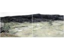 《大山脚下》油画200×80cm