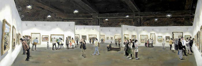 《双休日—2》油画180×60cm